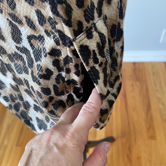 Sharon Young Extra Large Cheetah Print Faux Fur Zippered and Snap Vest Mob Wife - Picture 7 of 11